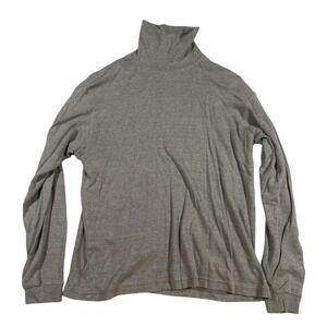 Vintage Old Navy Gray Cotton Long Sleeve Turtleneck Top Womenswear Basic Layer‎